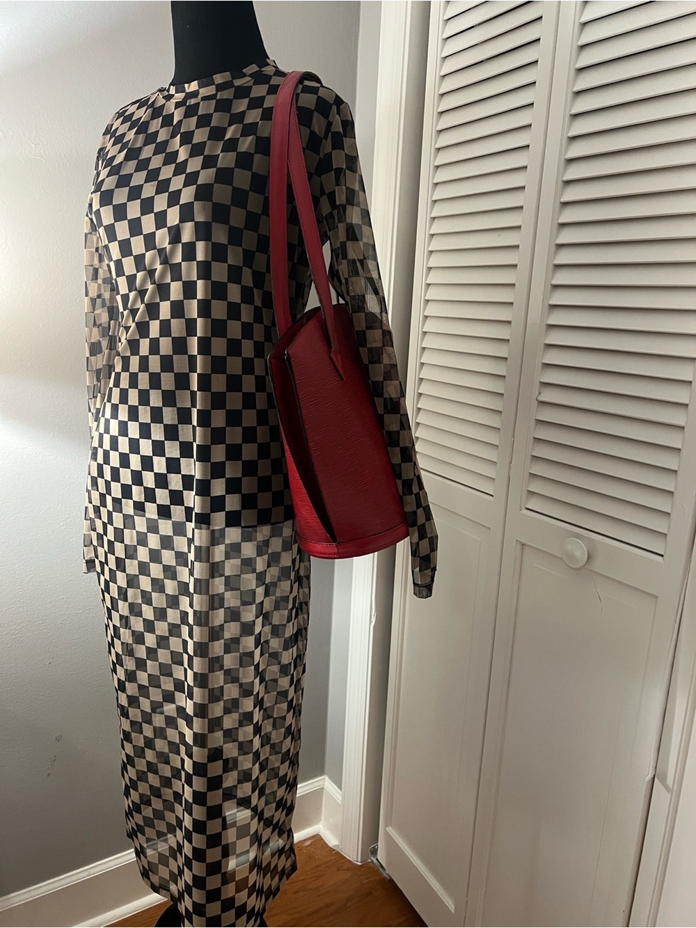 Louis Vuitton st.Jacques Red Epi Leather Shoulder Bag 2025